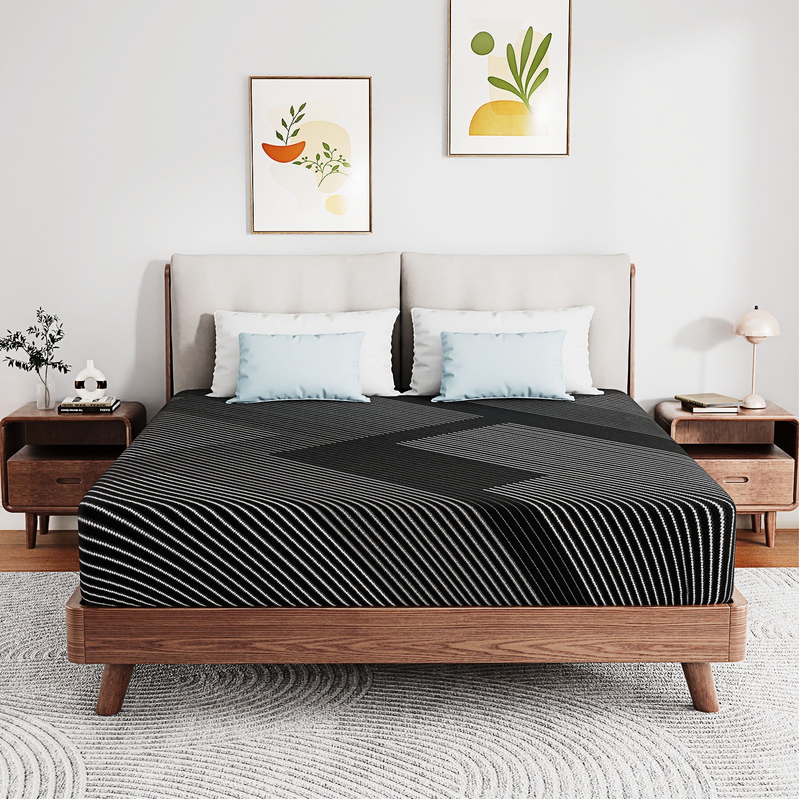 6″ 8″ 10″ 12″ 14″ Cooling Gel Memory Foam Twin Full Queen King Mattress in a Box