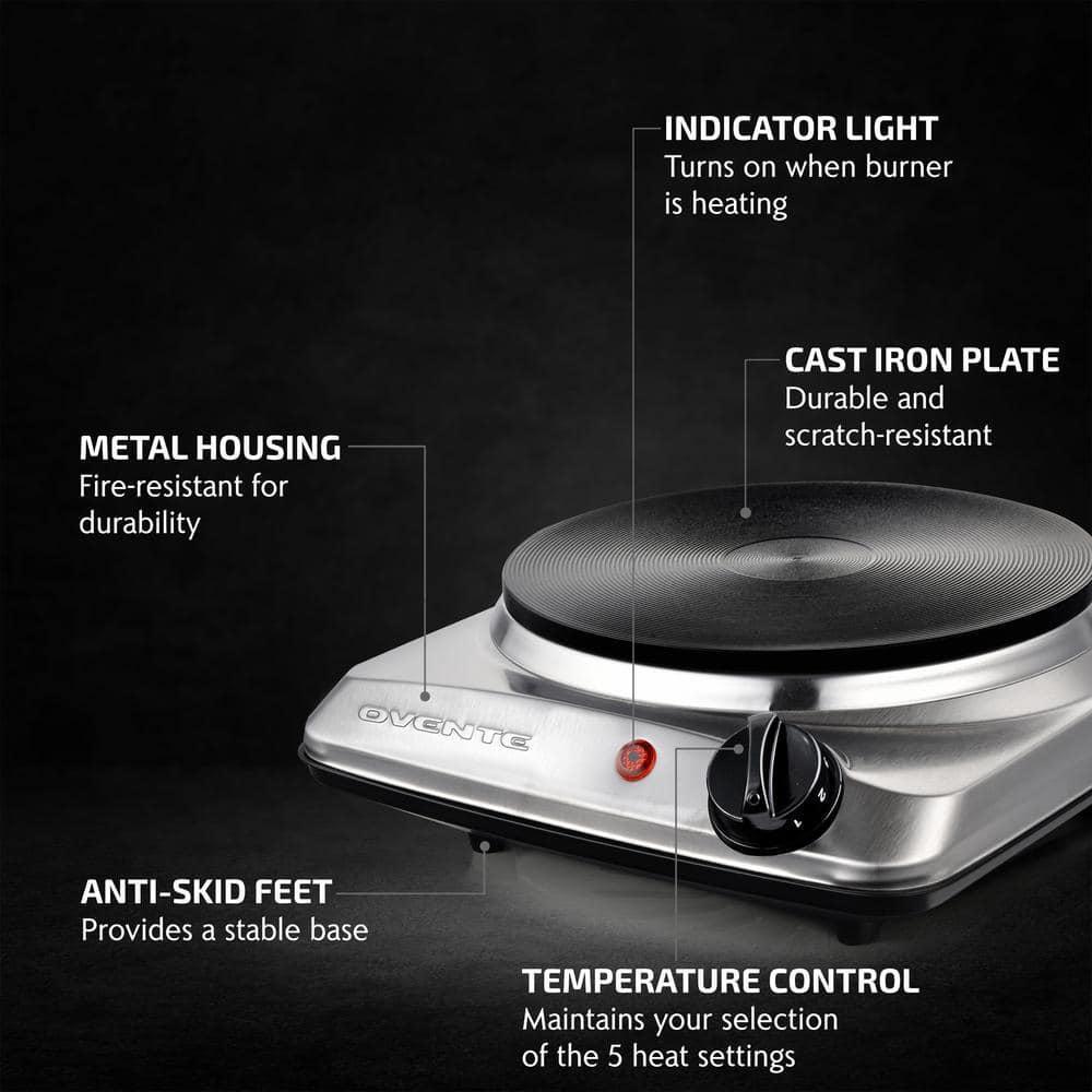ELECTRIC COUNTERTOP SINGLE BURNER Cooktop Cast Iron Hot Plate Stove 1000W Cooker