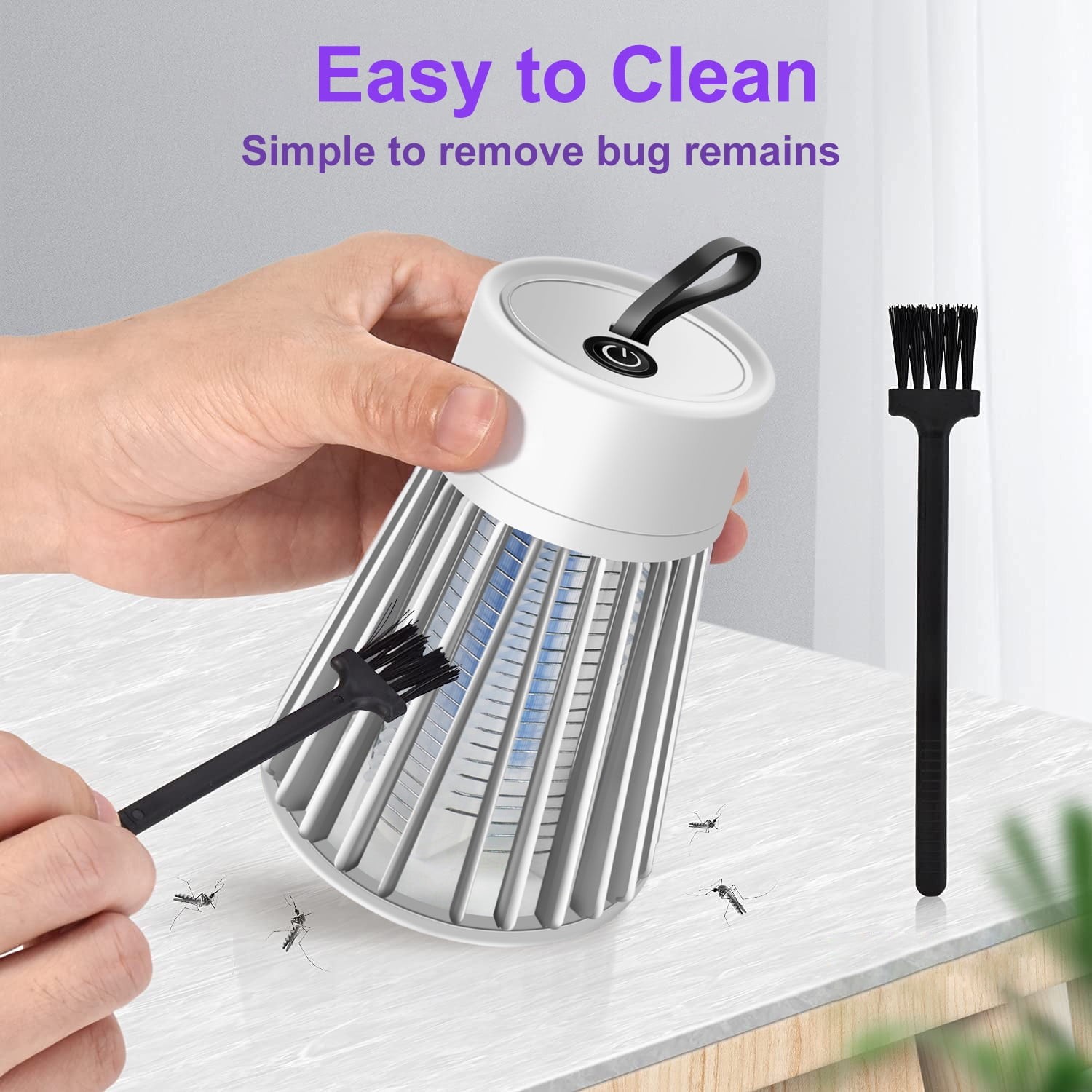 Bug Zapper Indoor Outdoor Electric Insert Killer Fly Mosquito Trap Light, White