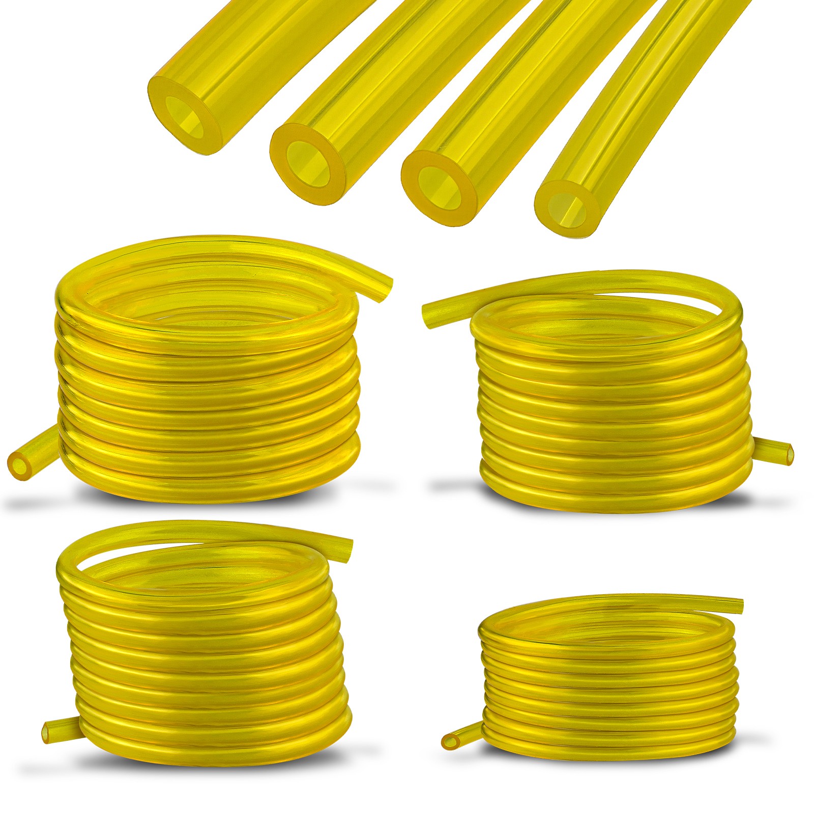 4 Sizes Gas Fuel Line Hose Yellow 32Ft Fuel Tube for 2 Cycle Small Engine