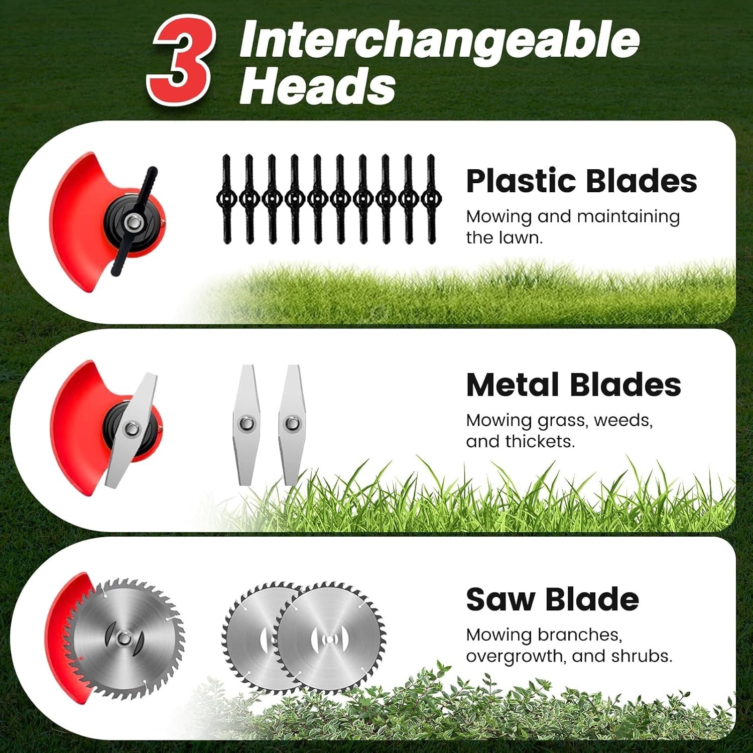 Dual-Switch Safety Grass Trimmer Battery Powered