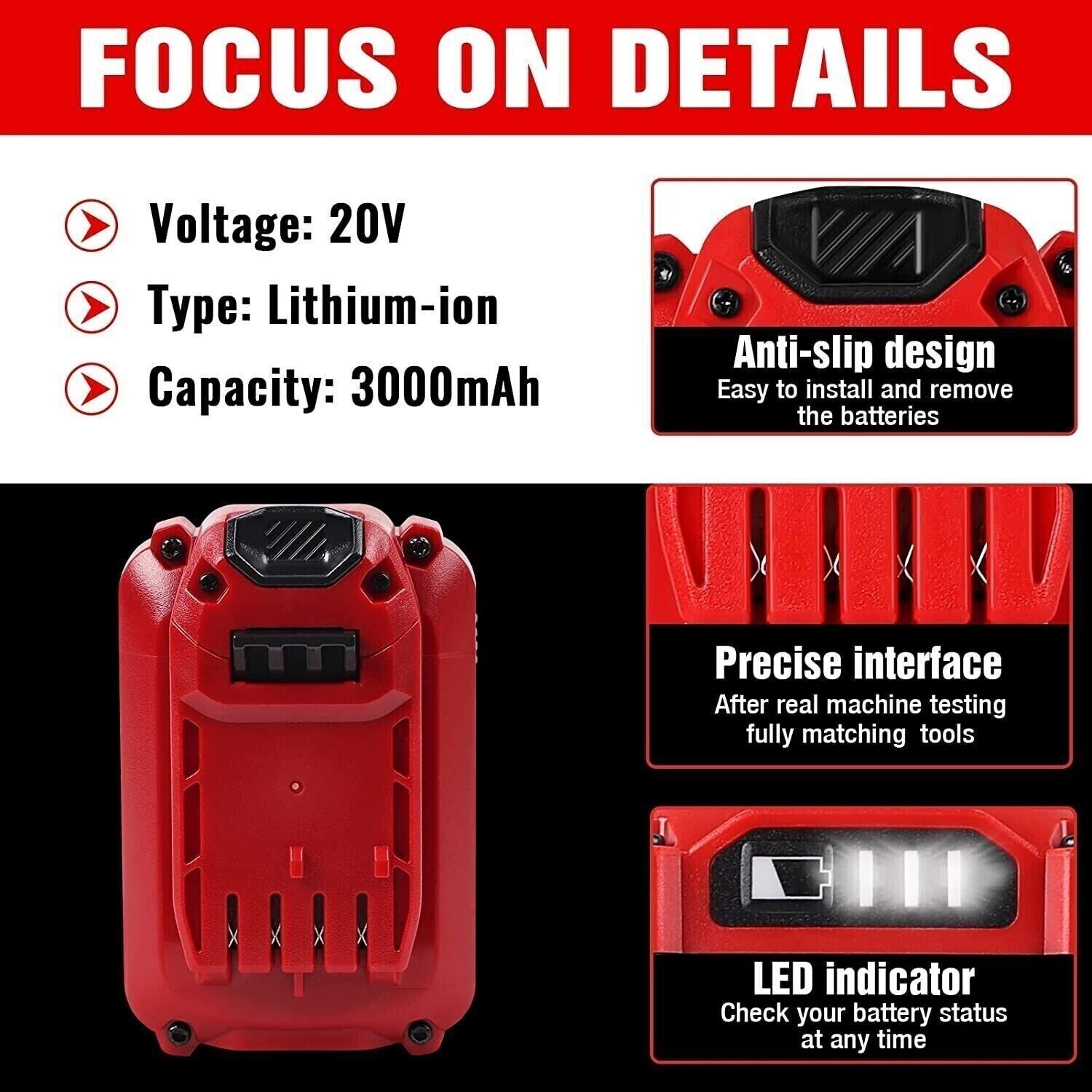 2PACK For Craftsman V20 20 Volt MAX Lithium Battery CMCB204 CMCB202 CMCB201 TOOL