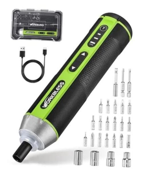Electric Screwdriver Set, 3.7V Cordless Screwdriver with 3 Torque Settings,
