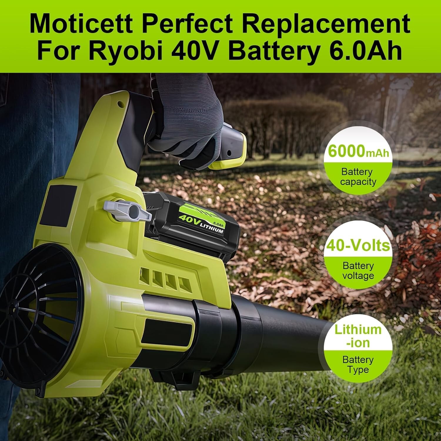 6000mAh Battery or Rapid Charger For Ryobi 40 Volt Lithium OP4050 OP40602 Tool