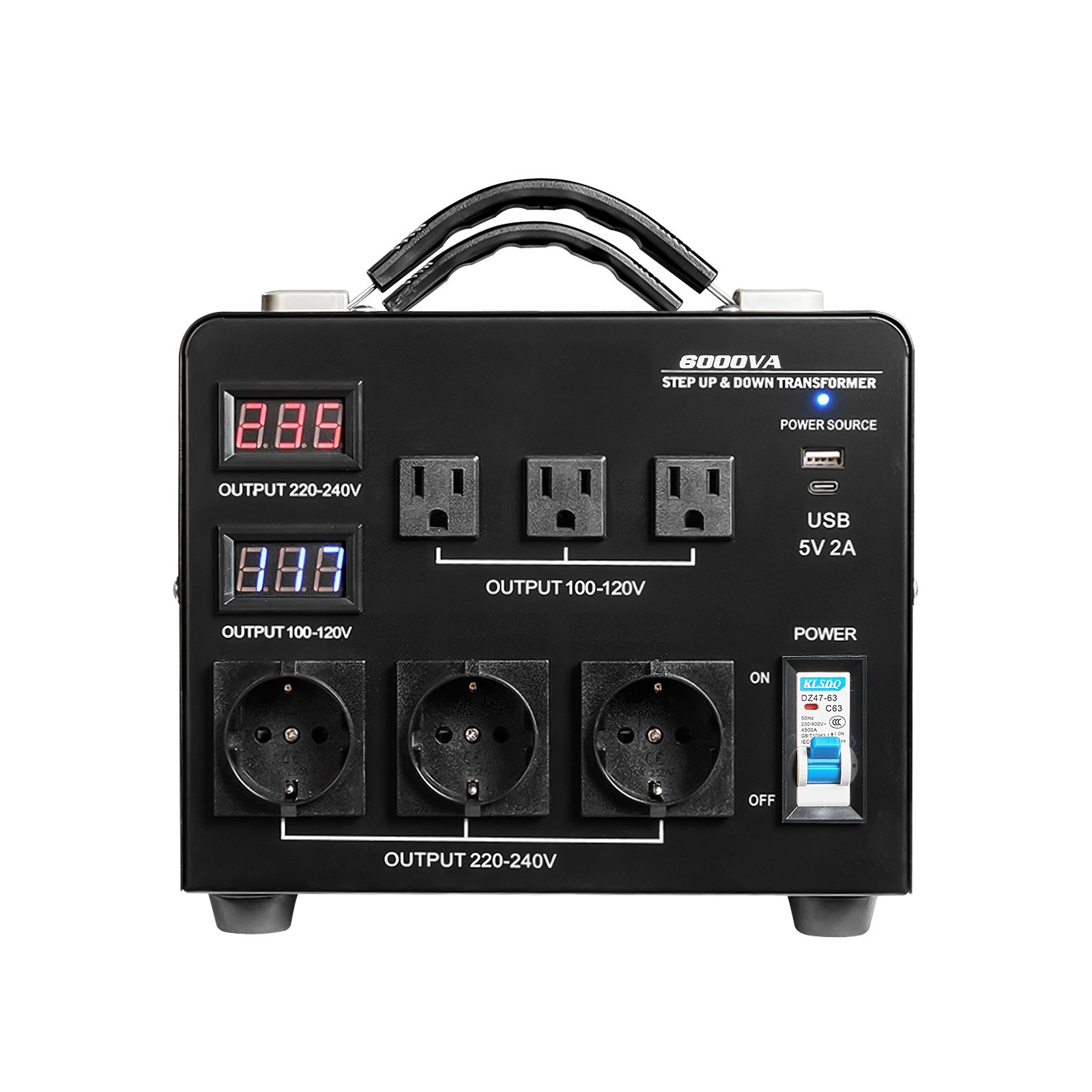 6000VA Automatic Step Up/Down Transformer Converter 110V-220V & 220V-110V