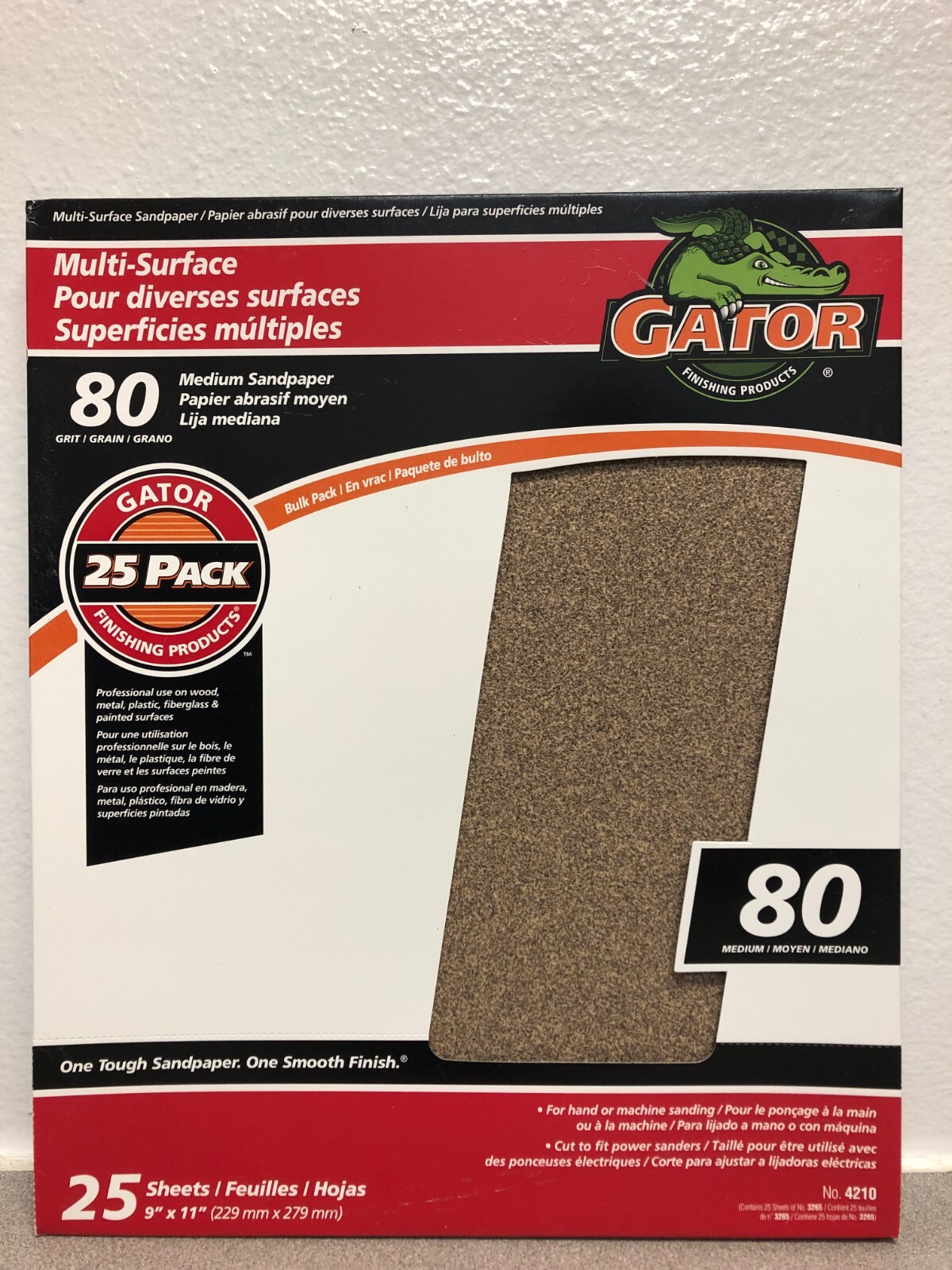 Gator 4210 Multi-Purpose Sanding Sheet, 80 Grit