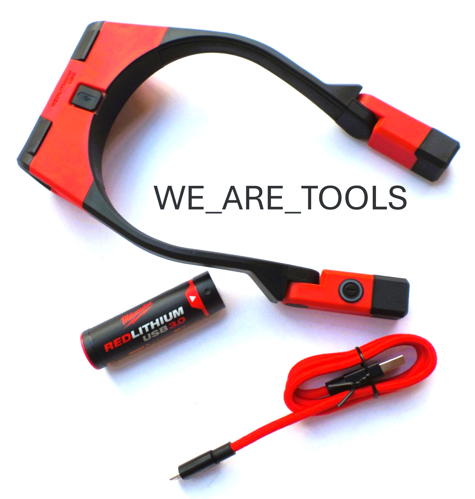 New Milwaukee 2117-21 400lm USB Neck Flashlight w/ (1) RED LITHIUM 3.0 Battery