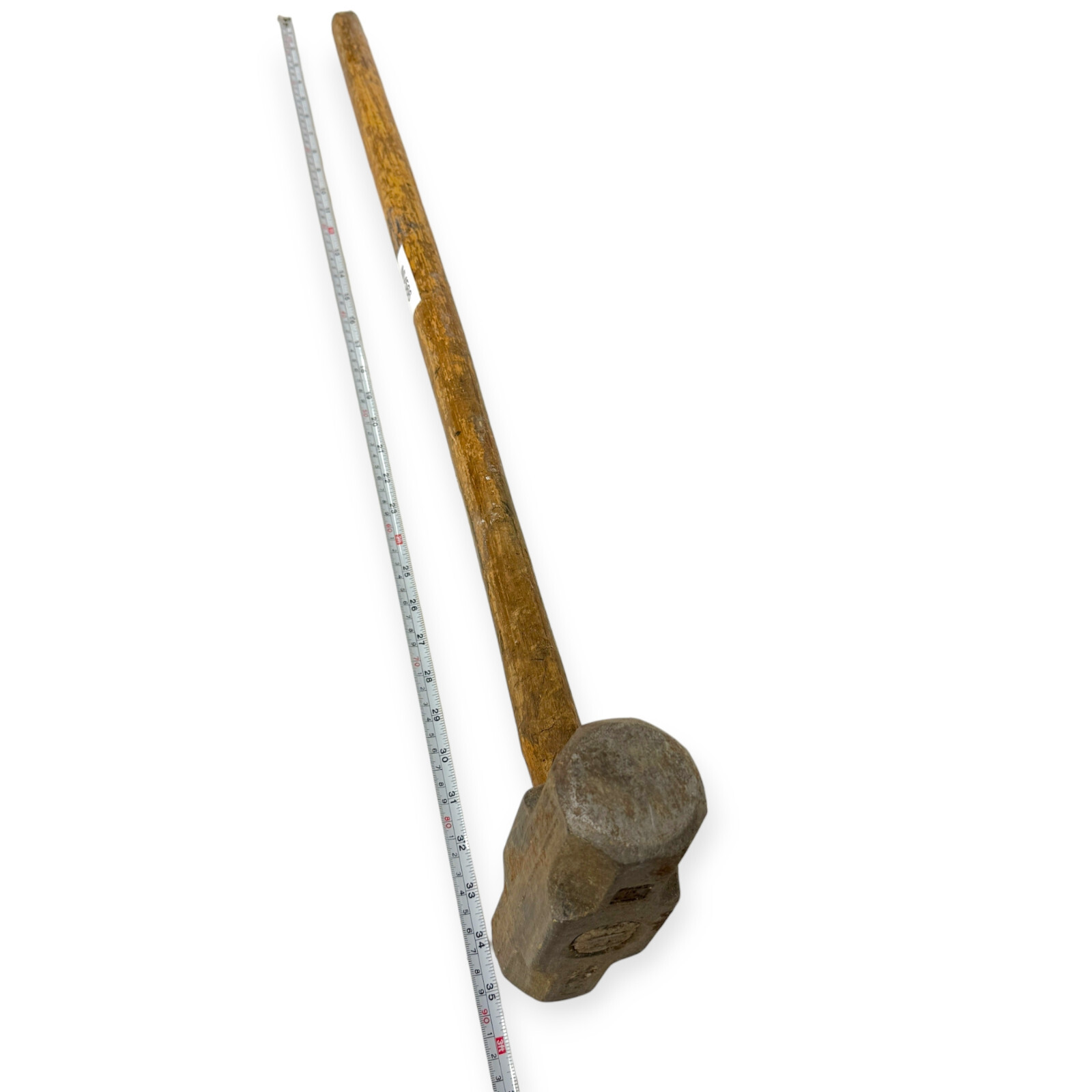 35 in Engineering Double Faced Hammer, Steel 7 in Head, Wood Handle
