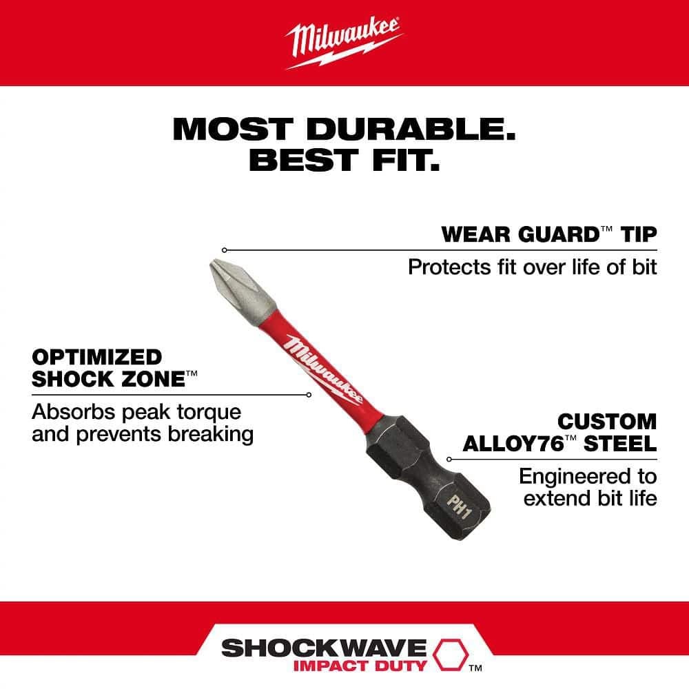 Milwaukee SHOCKWAVE Impact Duty Alloy Steel Screw Driver Bit Set (74-Piece)