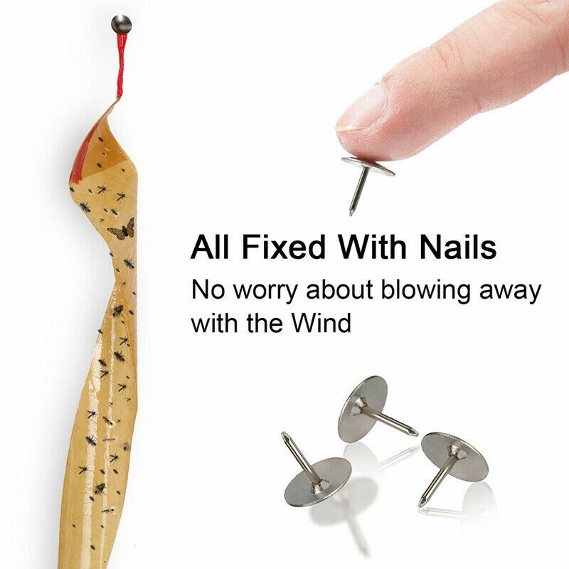 16Roll Sticky Fly Strips Paper Insect Bug Catcher Fly Killer Tape Indoor&Outdoor