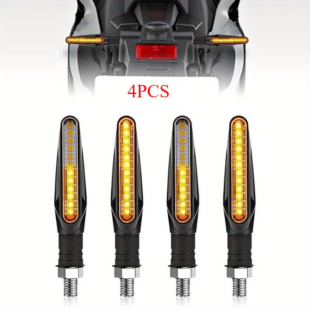 Turn-Signal Shockproof Compact User-Friendly 4PCS 12V Flowing Turn Signal Lights