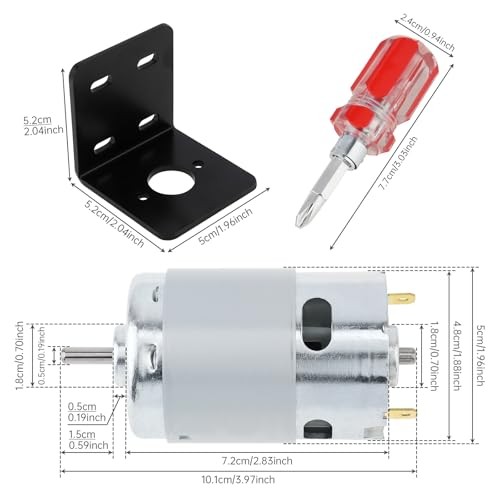 24V 895 DC Motor, 8000RPM High Speed Geared Motor High 135 Watts 8000 RPM