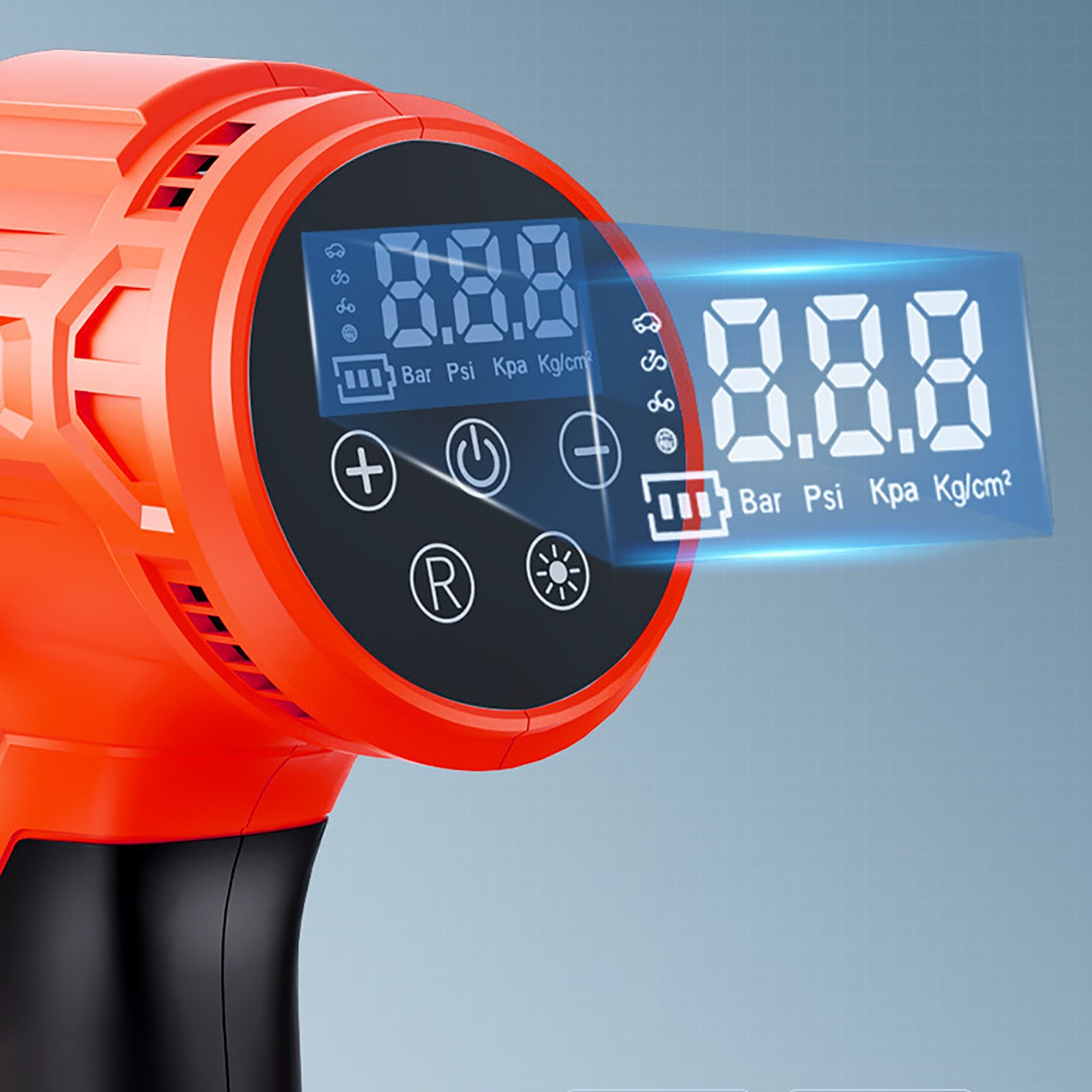 21V 150PSI Cordless Rechargeable Battery Air Compressor Pump Car Tire Inflator