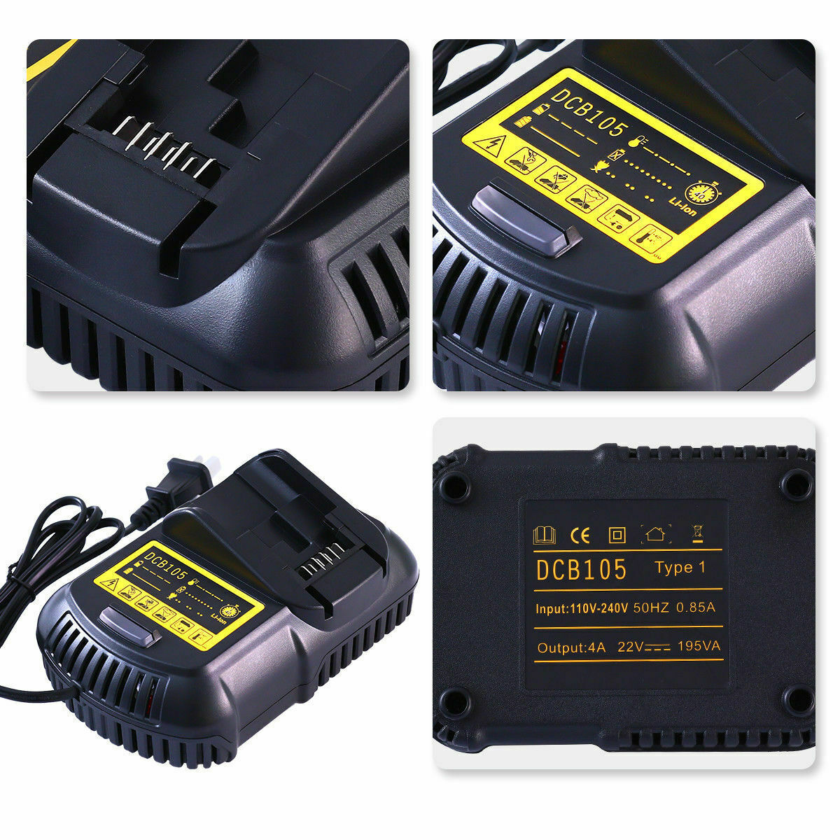 12V 3.0Ah 12Volt XR Lithium-Ion For Dewalt Battery /Charger DCB127 DCB120 DCB101