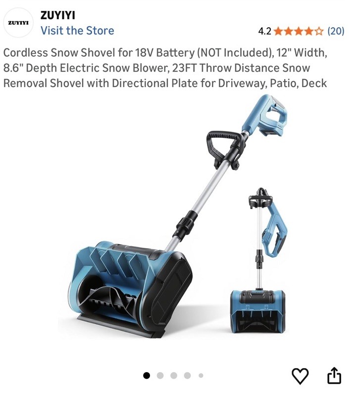 Snow Shovel “battery Not Include”