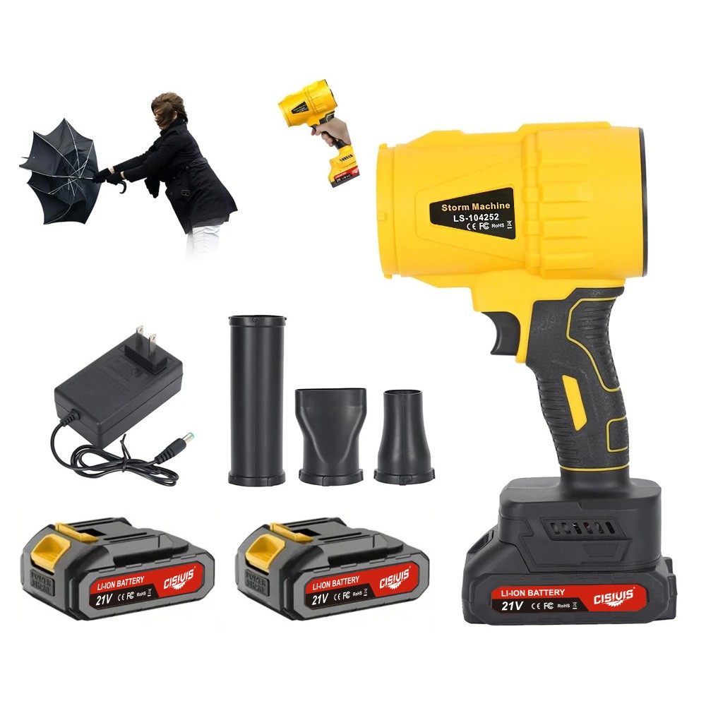Electric Cordless Leaf Blower, 30000 RPM Motor, 2 Batteries Handheld Lightweight