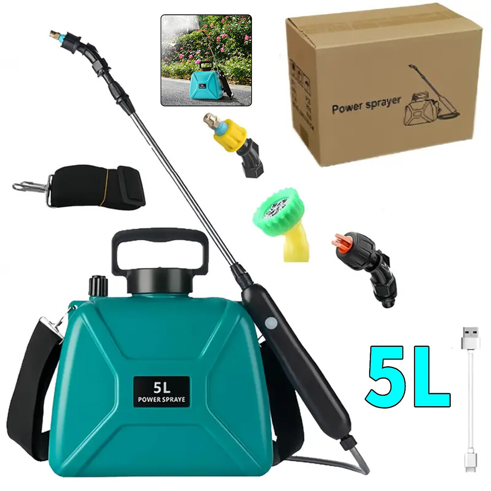 5L Rechargeable Electric Garden Plant Sprayer Battery Powered Pump Sprayer NEW