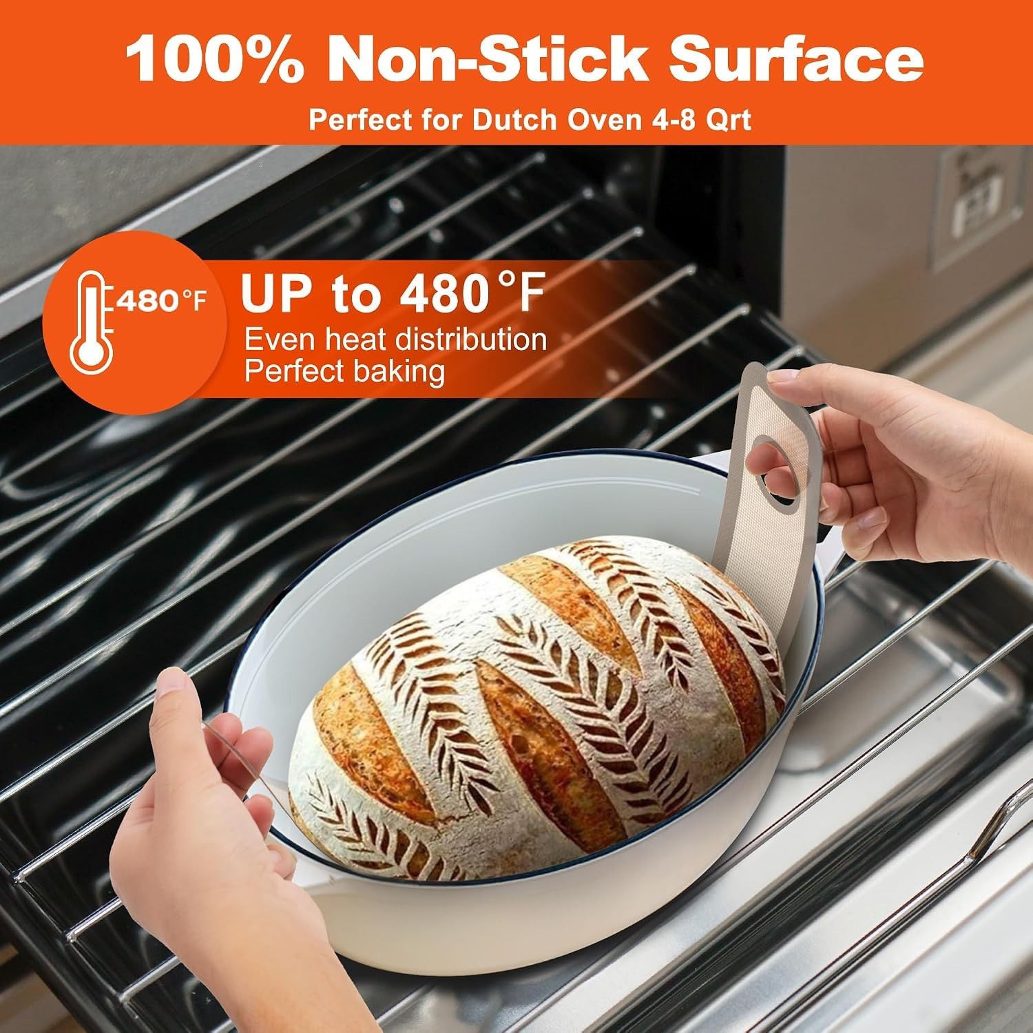 Silicone Bread Sling Oval- Non-Stick & Easy Clean Reusable Oval Silicone Baki…