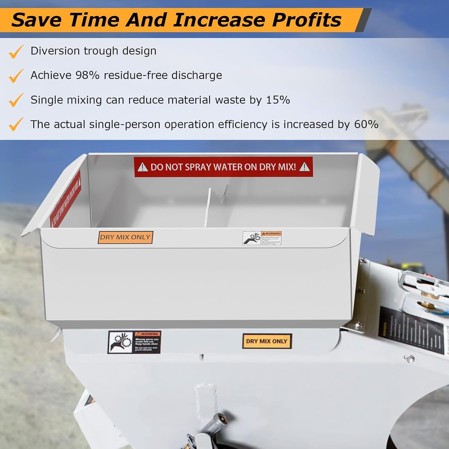 MMAC-0123 Hopper Extension, Compatible with Mud Mixer MMXR-3221