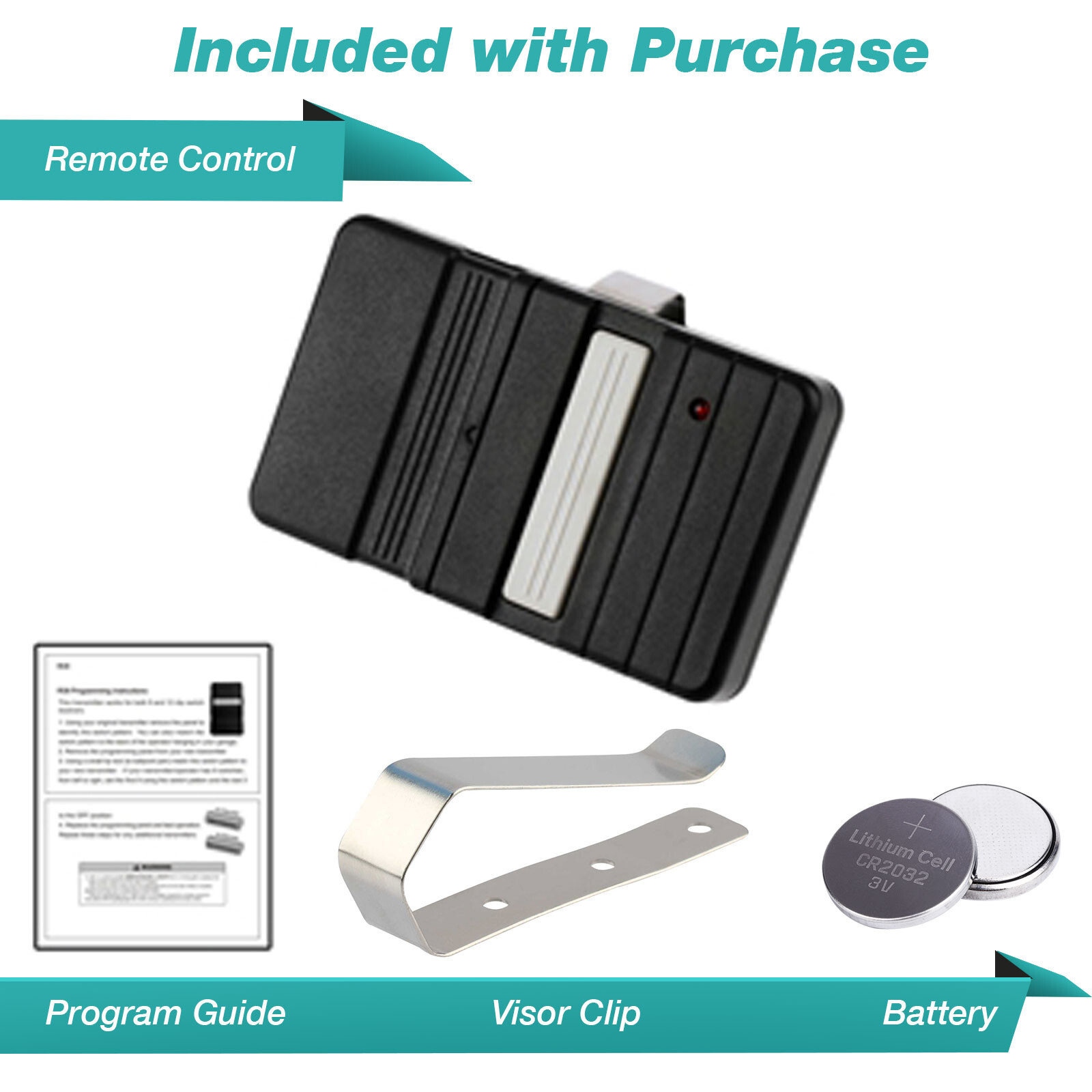 Garage Door Opener 1-Button Remote Replacement for Genie GT90 GT90-1