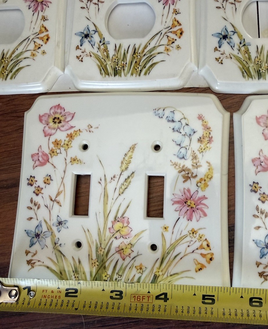 12 Floral Flower Outlet Switch & Double Gang light Wall Switch Plate Covers New
