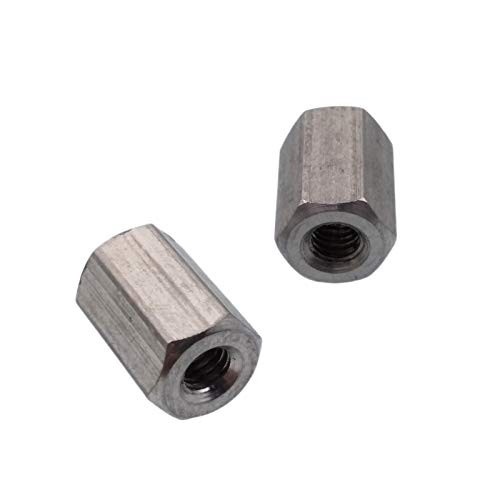 10pcs M4 x 0.7 x 12mm Stainless steel Long Coupling Hex Nut Connector