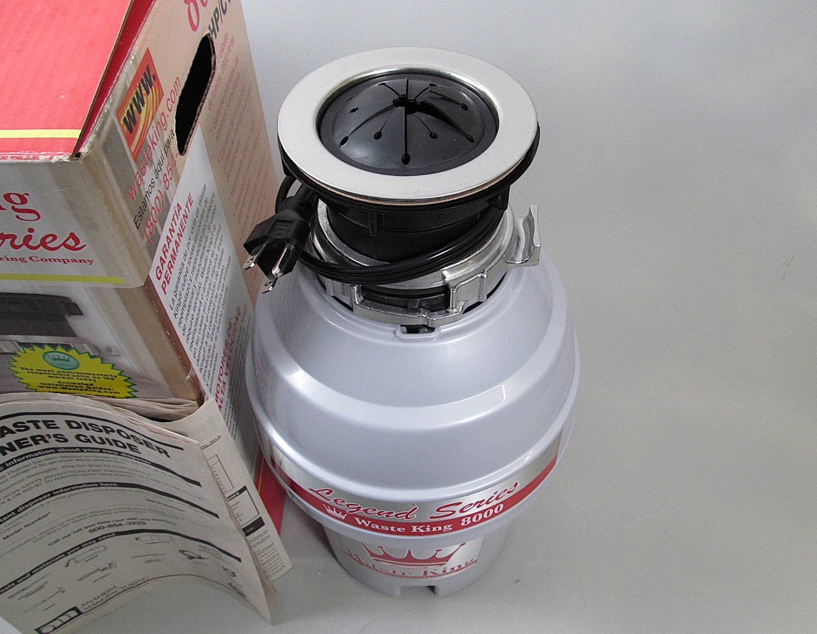 Waste King L-8000 1HP 2800RPM 115V Garbage Disposal New Open Box