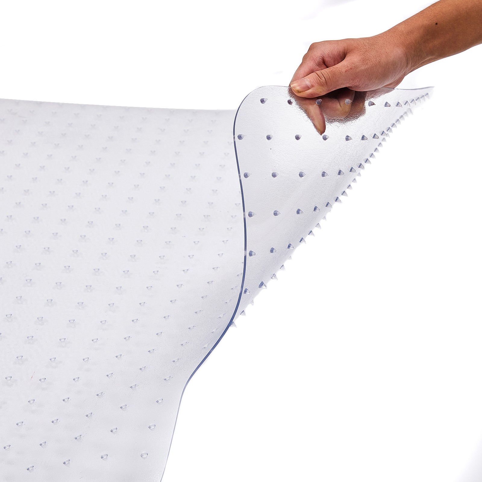 48″ x 30″ x 0.08″ Anti-Slip Frosted Office Chair Mat w/ Nail for Protect Carpet