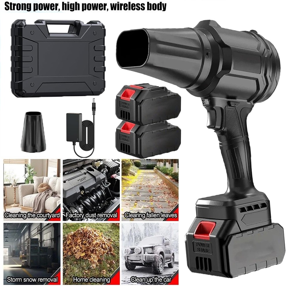Cordless Leaf Blower 500,000 RPM Handheld Electric Leaf Blower Battery & Charger