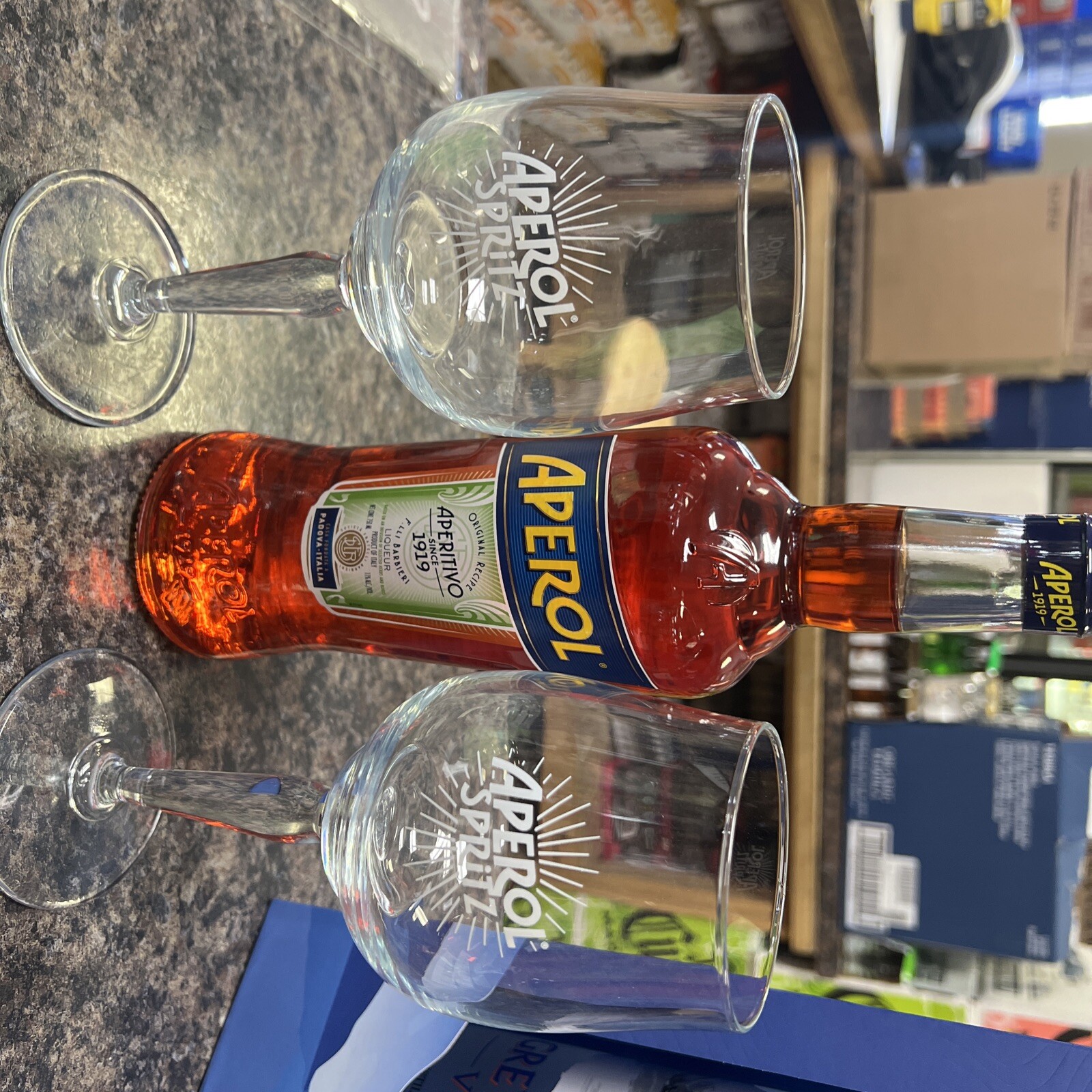 Aperol Spritz Balloon Glassware (set Of 4 ) 18 ounce glasses New 2025 Edition