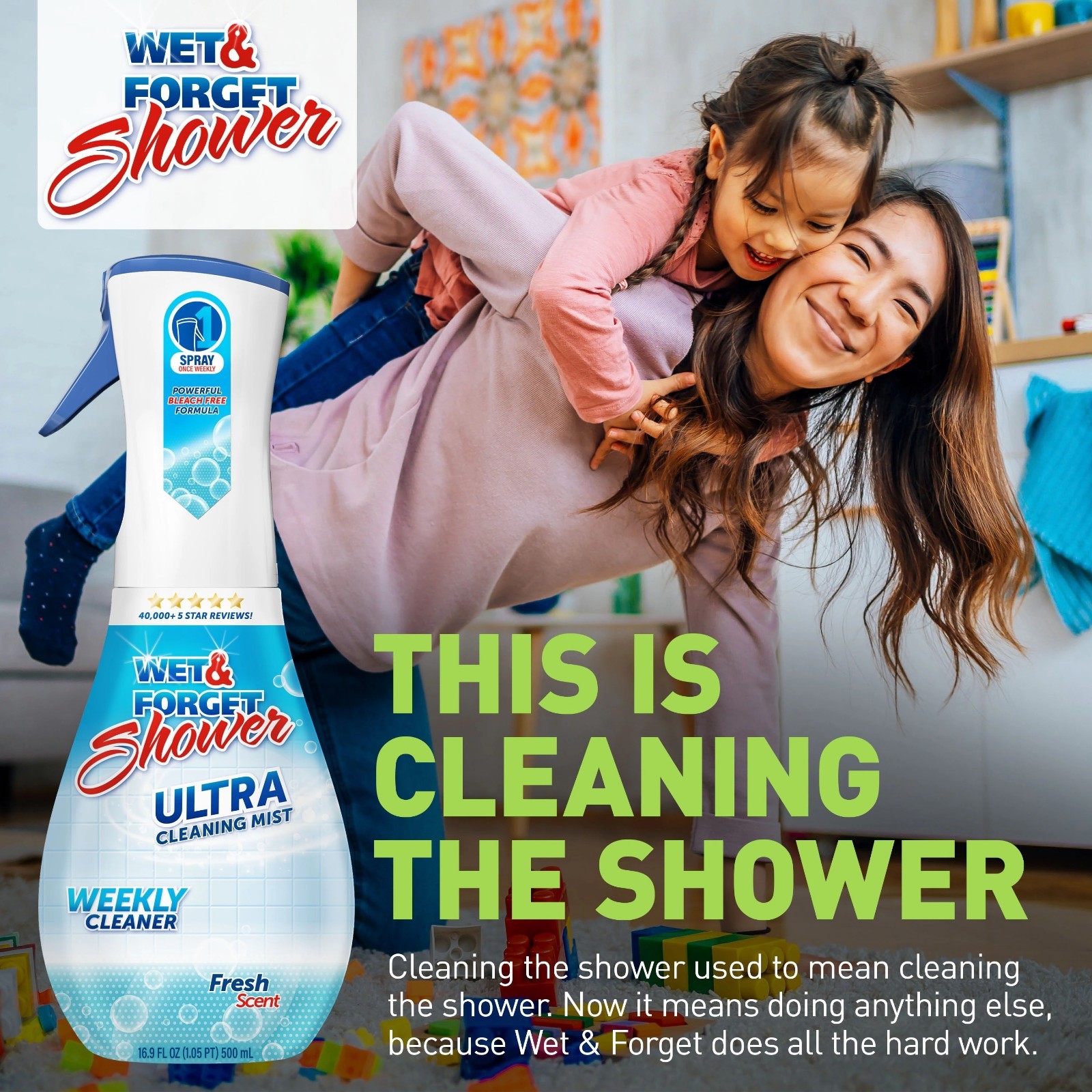 Wet & Forget Fresh Shower Cleaner, Fresh Scent, 16.9 fl oz