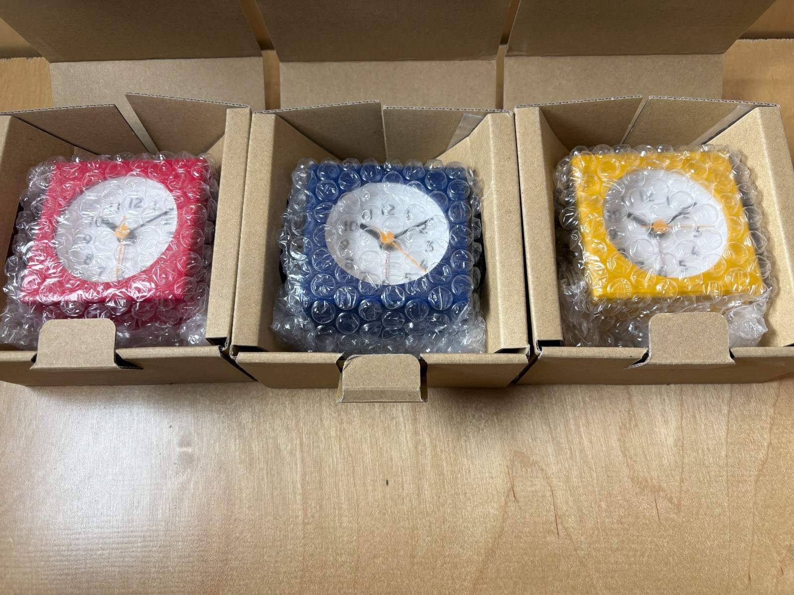 NEW Lemnos Table Clock PA18-02 – Wood / Analog Alarm Clock Farbe Japan