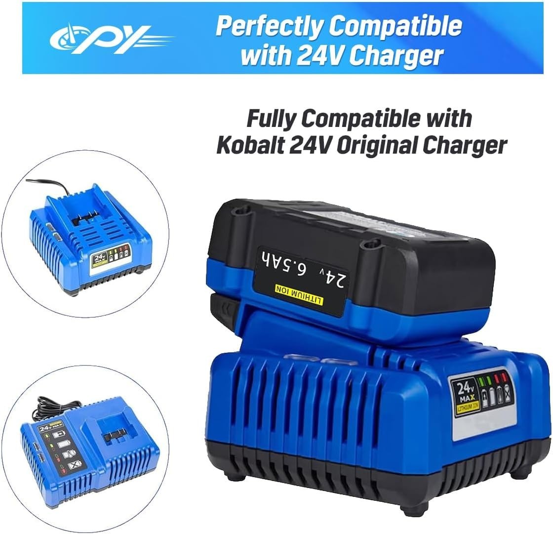 24V 6.5Ah Battery For Kobalt 24Volt Max Lithium Ion KB424-03 KB624-03 KB524-03