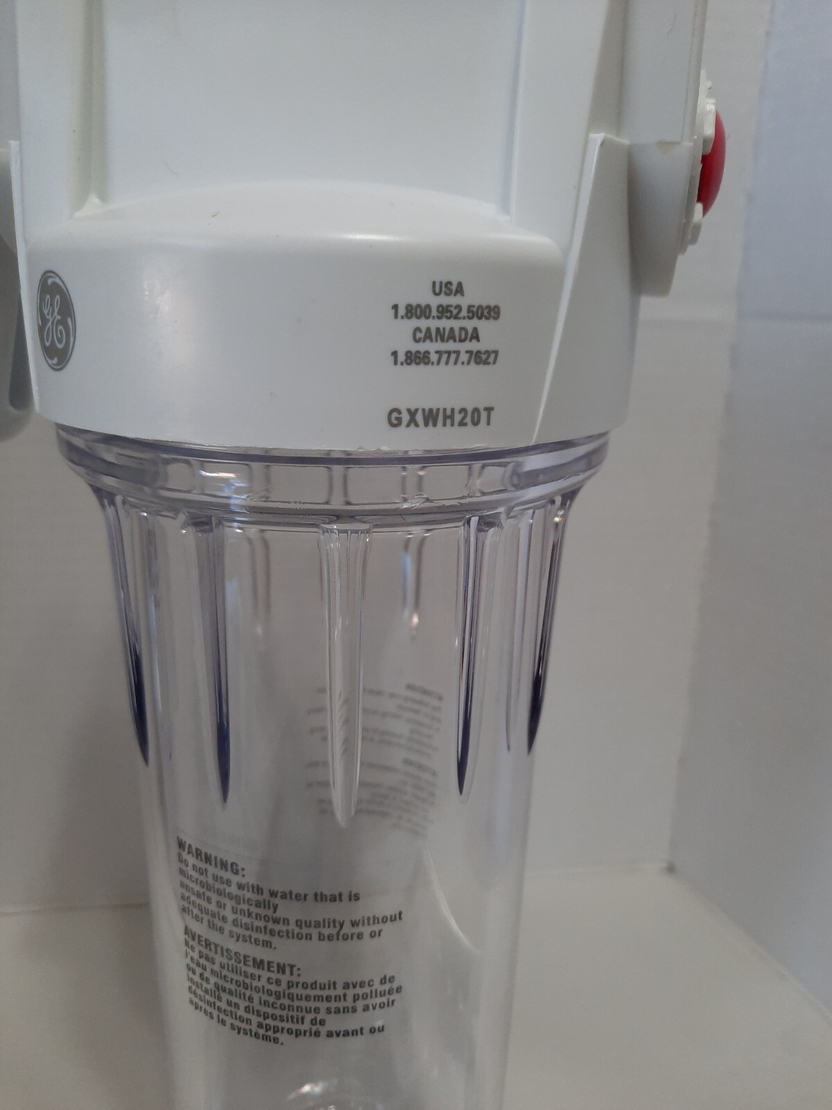 GE High Flow Whole House Water Filtration GXWH20T Reduces Chlorine Taste / Odor