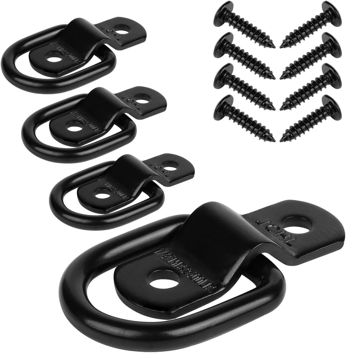 Versatile 4-Pack D Ring Tie Down Anchors – 2400 lbs Capacity for All Vehicles