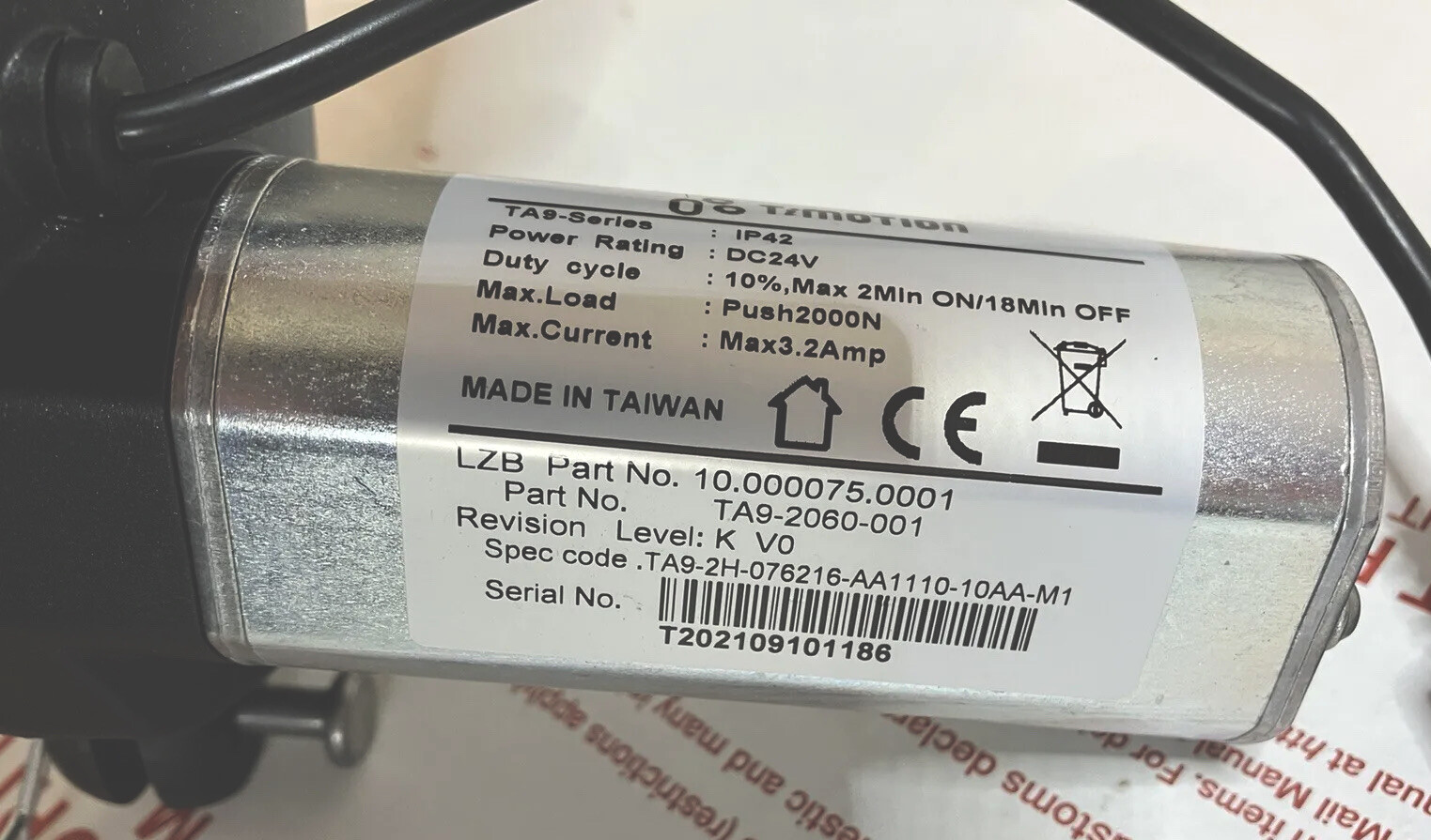 FREE SHIPPING! Lazy La z Boy motor actuator TiMotion TA9 2060 001 10.000075.0001