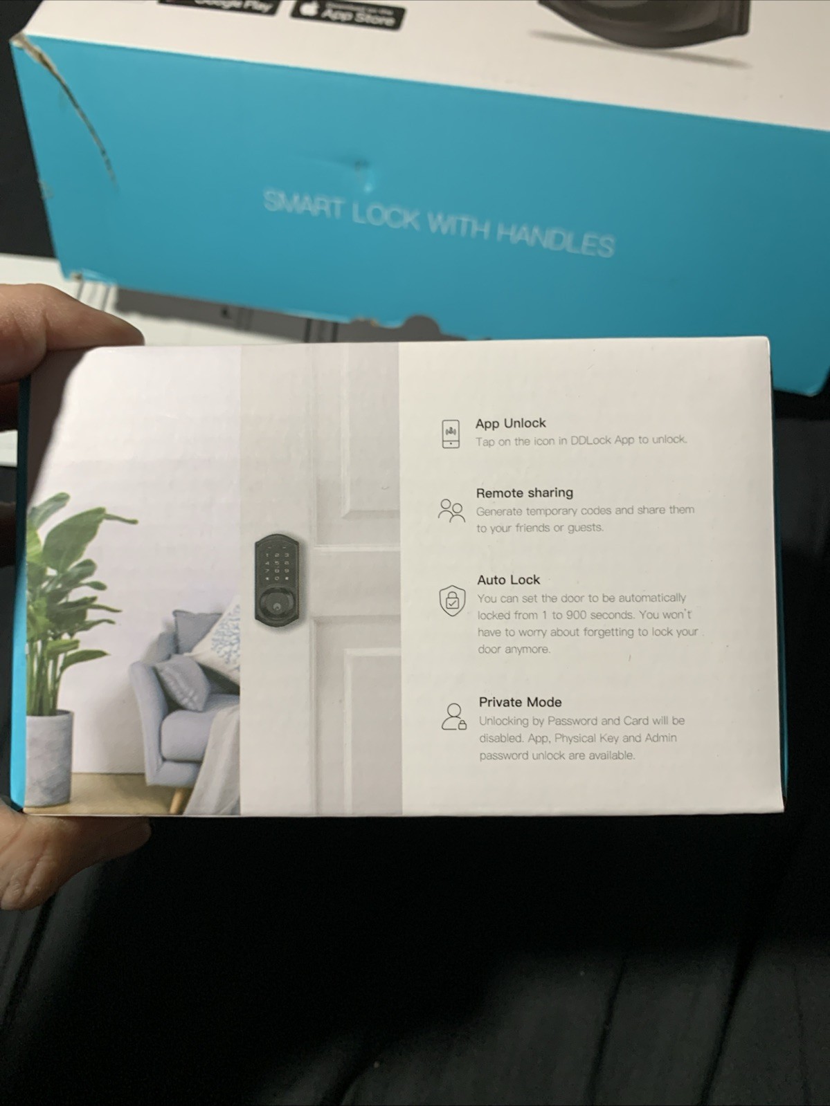 Veise Weatherproof Keyless Smart Lock With Handles Model VE07-H (Unused Set)