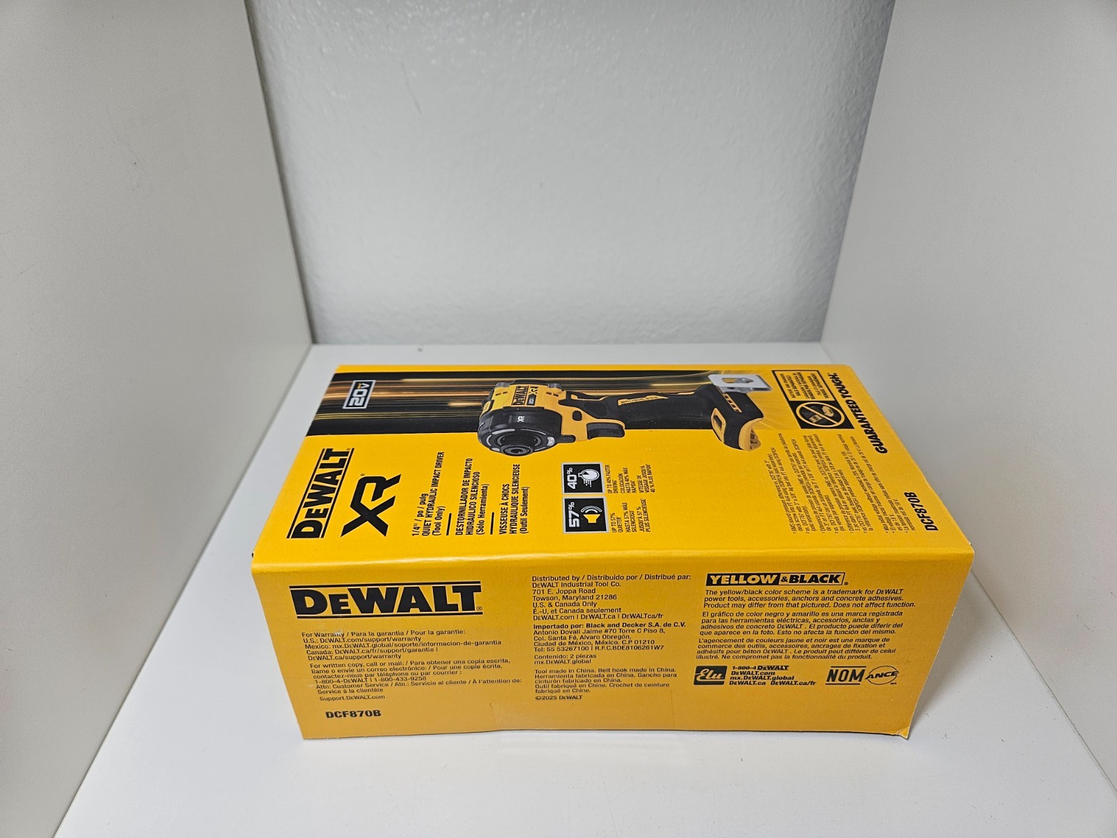 Brand NEW DeWALT DCF870B MAX 20V Brushless Cordless 1/4″ Quiet HydrauIic Impact