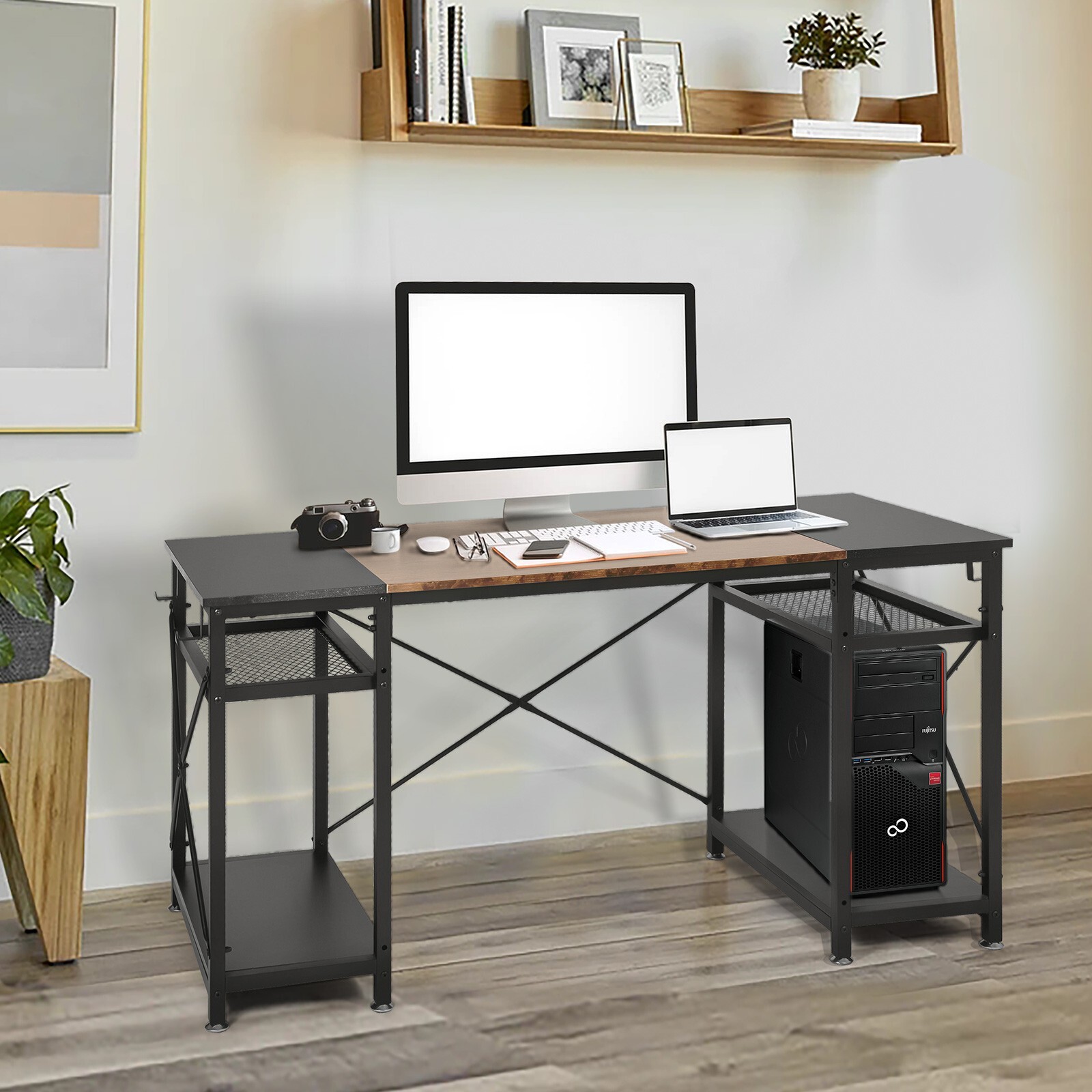 VILOBOS 47″ Computer Desk Home Office Table PC Laptop Study Writing Workstation