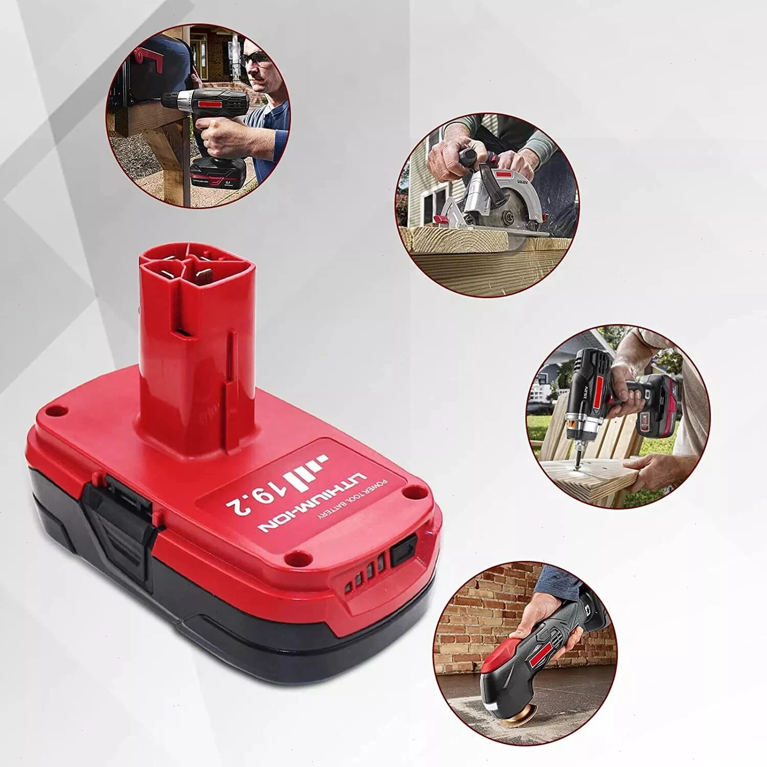 2Pack 8.0Ah for Craftsman 19.2V Lithium XCP Battery C3 DieHard 11375 / Charger