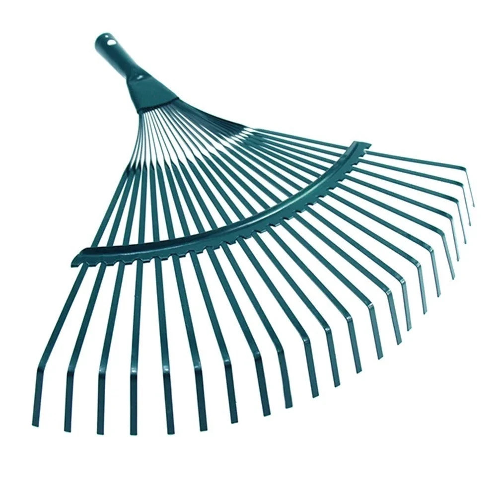 22 Teeth Heavy Duty Steel Metal Rake for Head High Carbon Steel Lawn Leaves