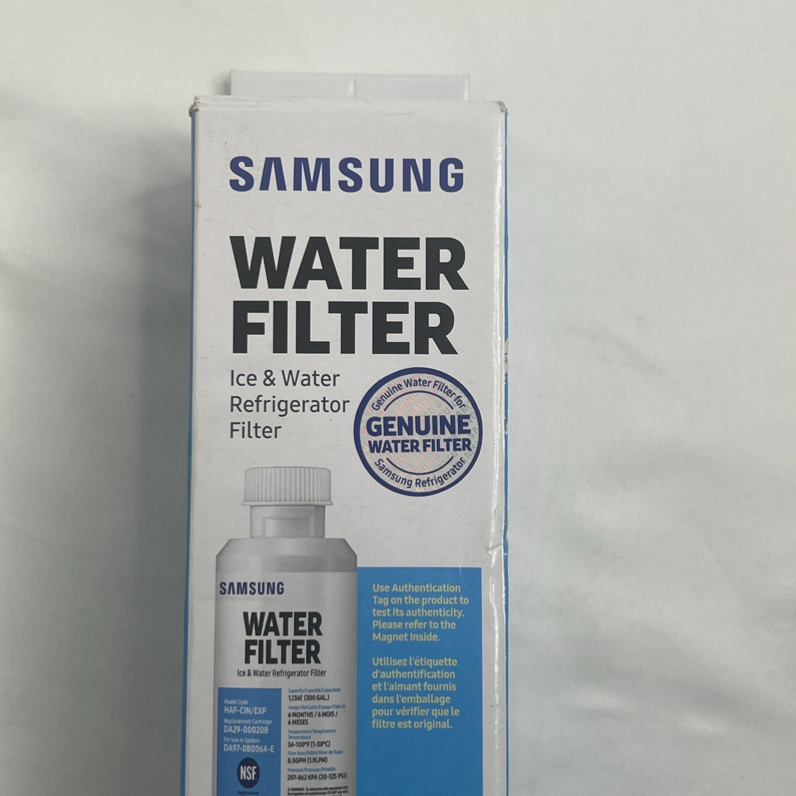 NEW Samsung DA29-00020B HAF-CIN/EXP Refrigerator Ice & Water Filter Genuine OEM