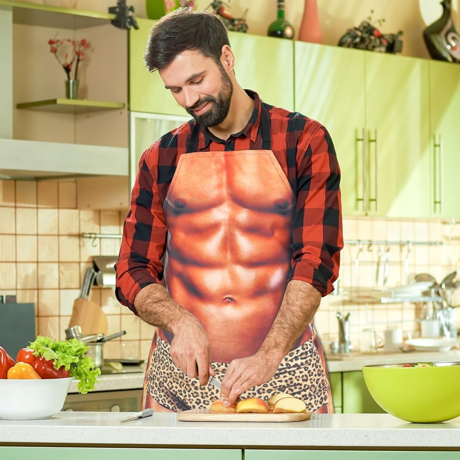 Adjustable Funny Cartoon BBQ Apron – One Size Fits Most! Ultimate Gag Gift