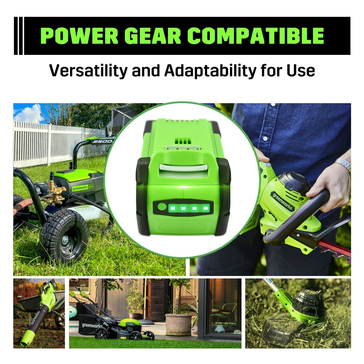 New 40V 6.0Ah For Greenworks 40Volt G-MAX Li-ion Battery 29472 29462 29252 20202