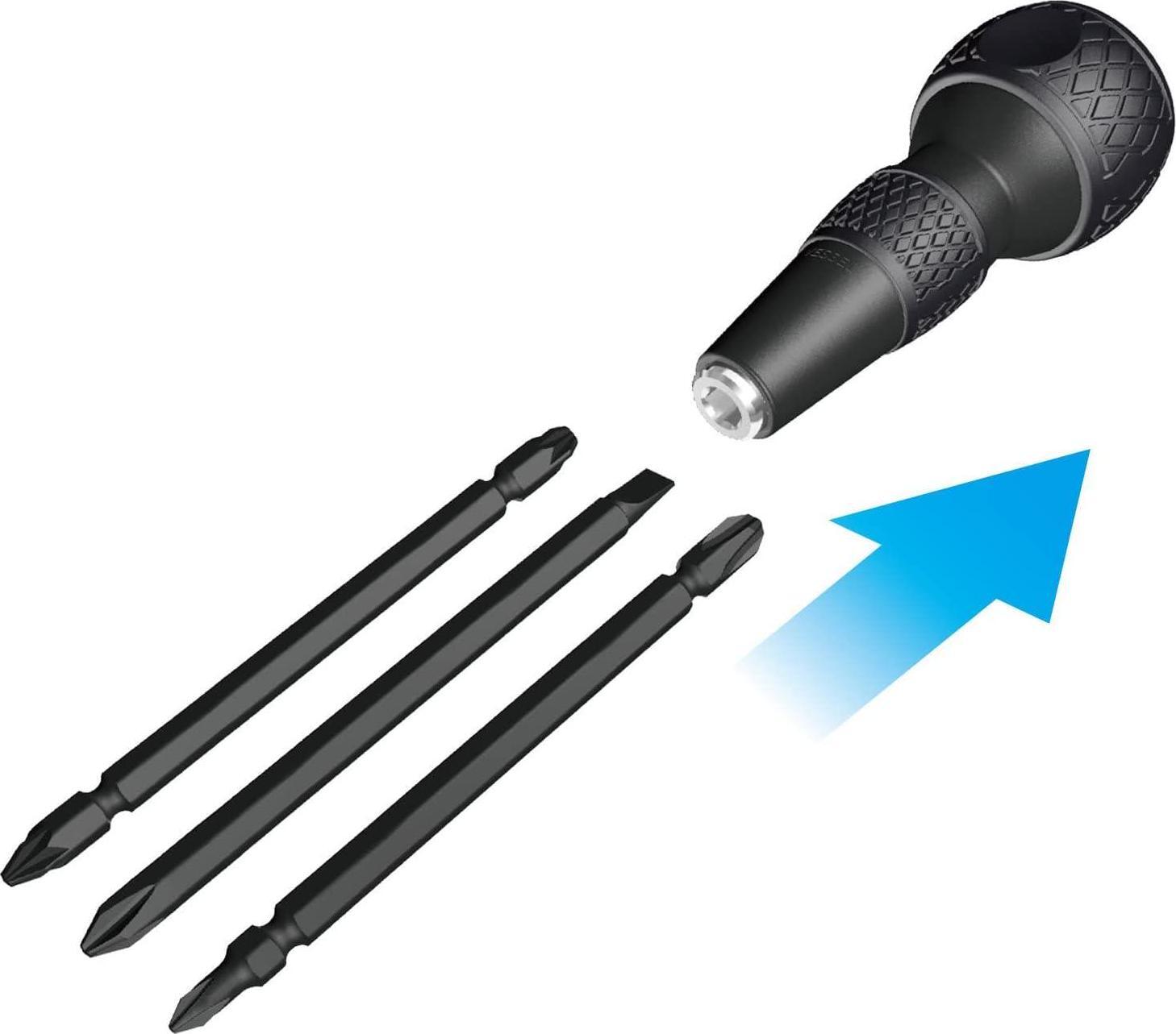 VESSEL Ball Grip Screwdriver Set Interchangeable Metric Motorcycle Drivers JIS