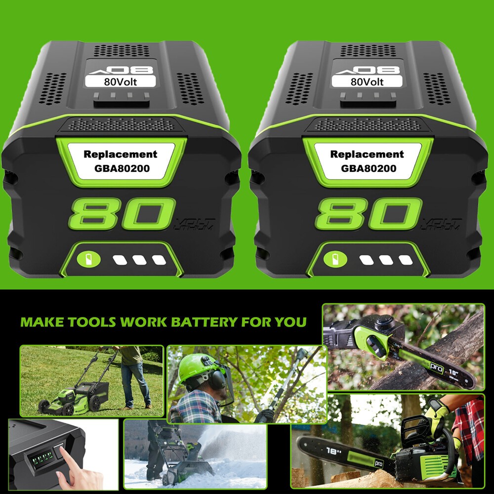 8000mAh For Greenworks 80V Pro 8.0Ah Lithium Battery GBA80200 GBA80400 Battery