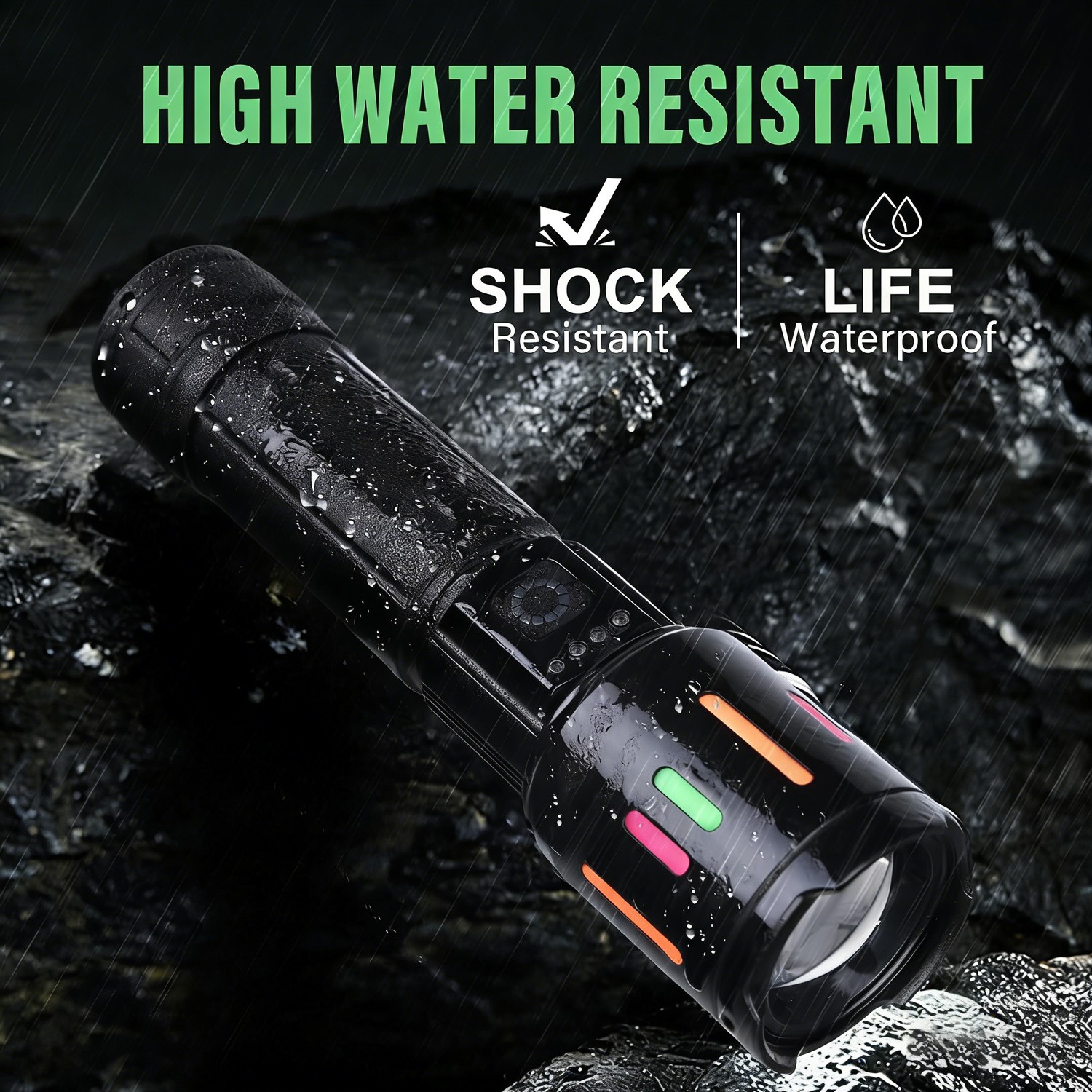Rechargeable Work Light Mechanic Flashlight Lamp Magnetic Base Phone Power Bank