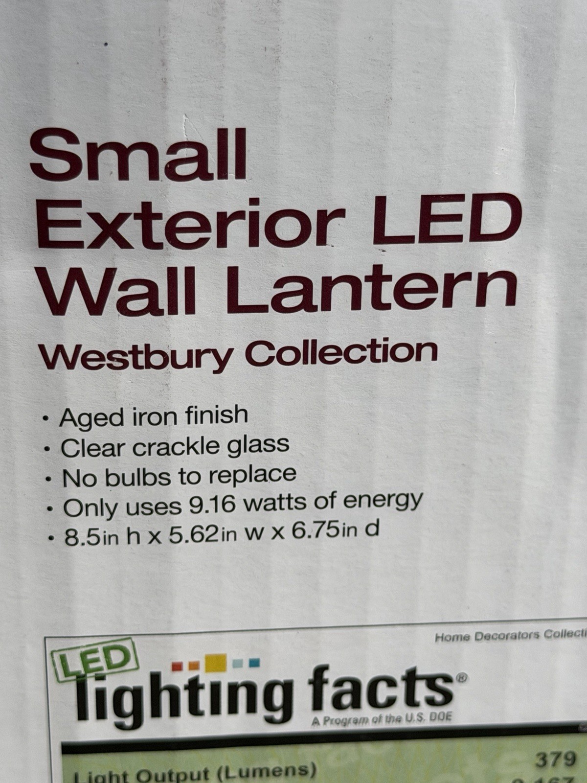 Home Decorators Collection Westbury 8.5 in. Aged Iron Small LED Outdoor Light