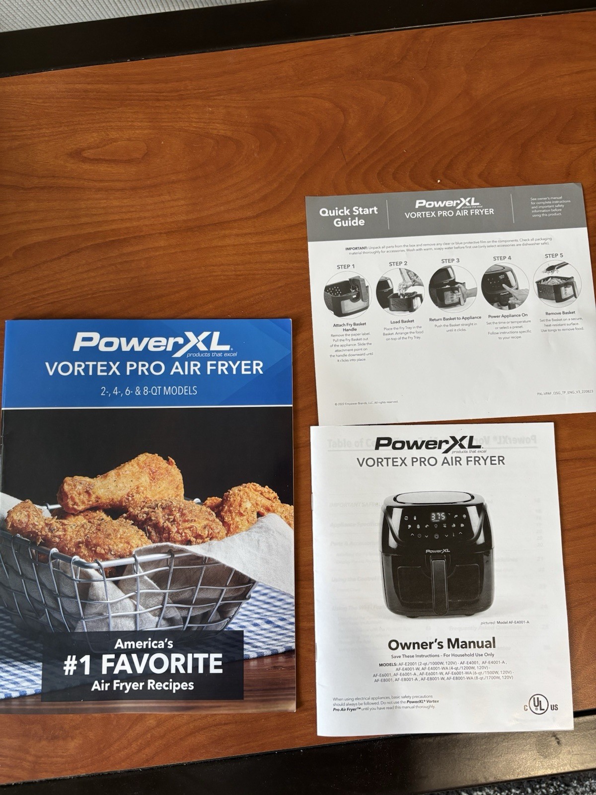 PowerXL Vortex Pro Air Fryer Black Digital Display Basket Dishwasher-Safe Parts