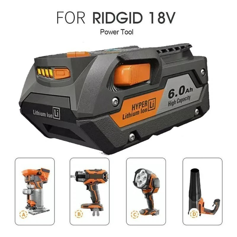 6-1x For RIDGID 8.0Ah Battery 18V R840087 R840083 R840085 R840084 Rigid Tool